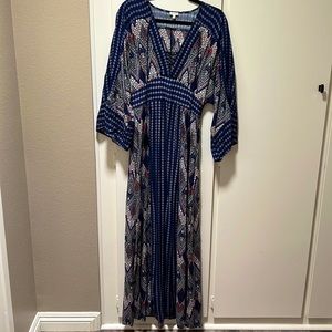 Boho Navy and Pink Kaftan